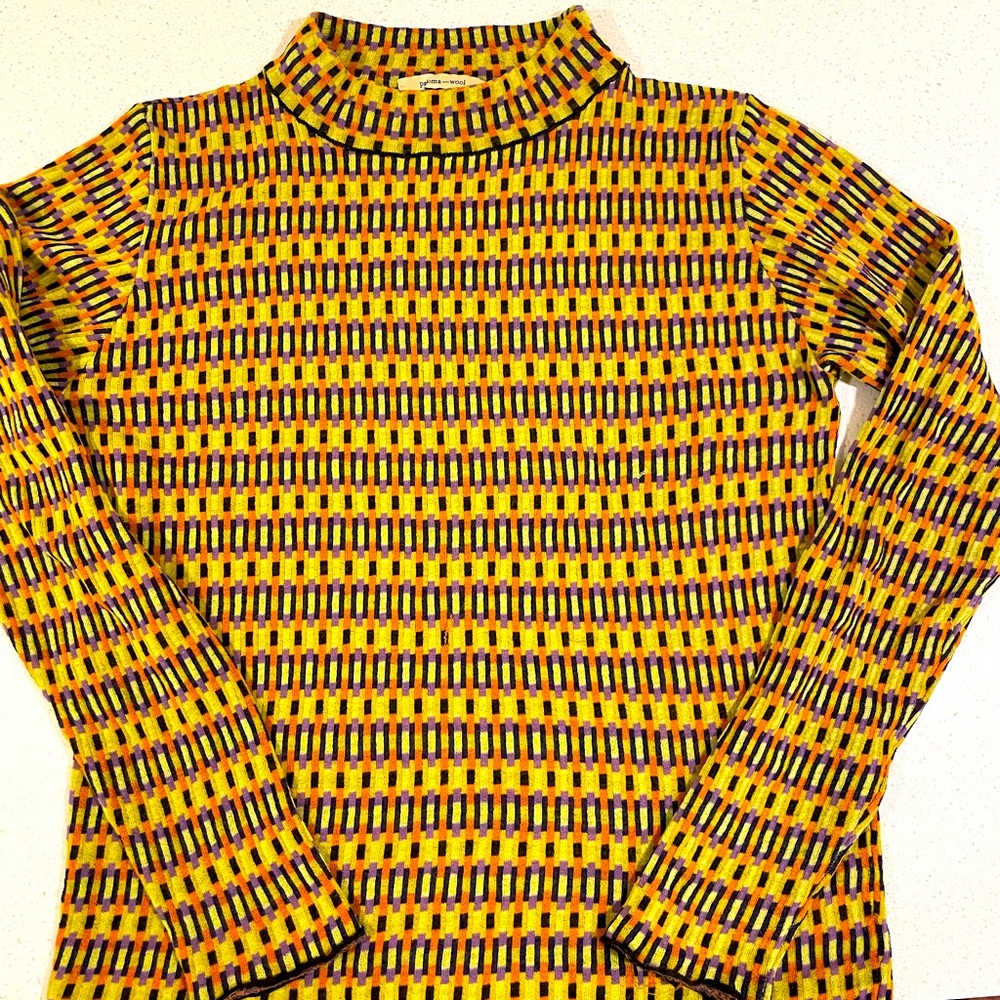 Paloma Wool stripe mock neck top